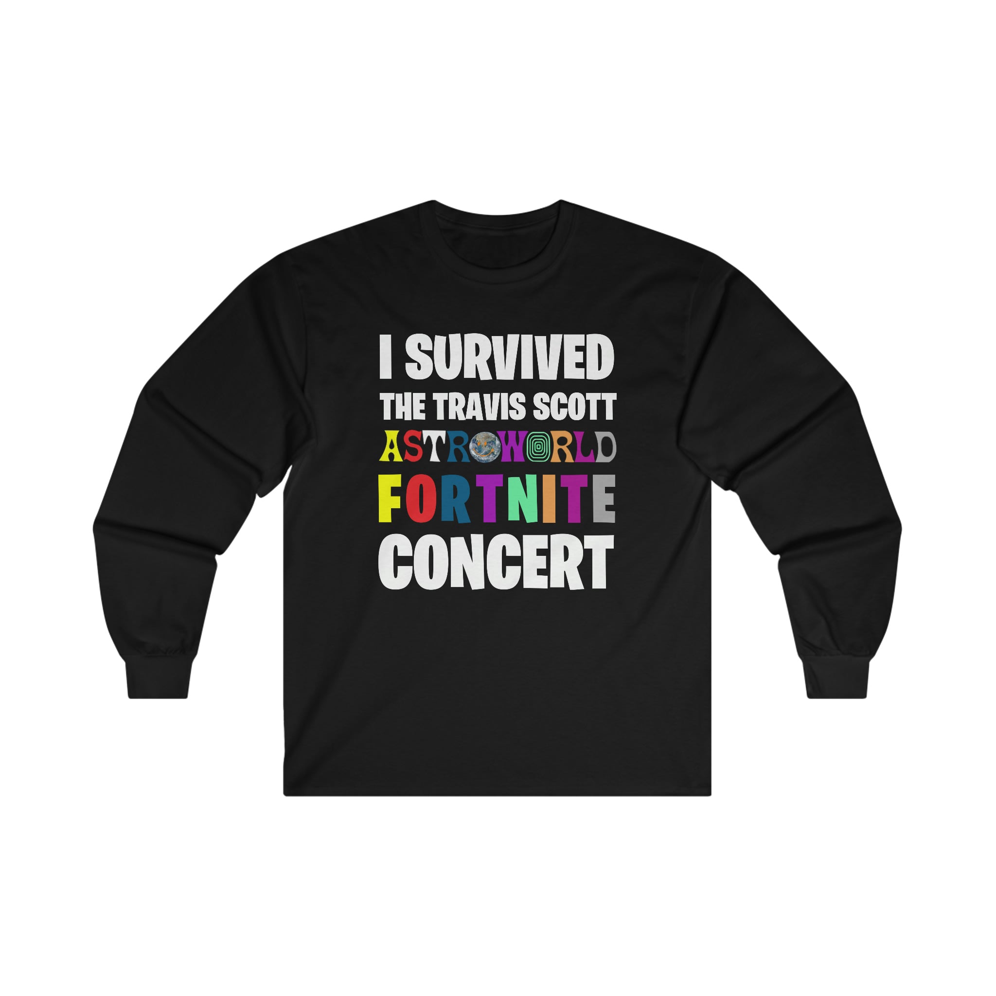 I Survived the Travis Scott Fortnite Concert - Ultra Cotton Long Sleeve Tee - All Colors