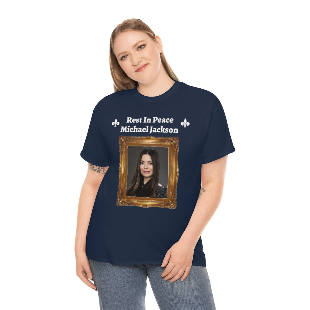 Rest In Peace Michael Jackson (Miranda Cosgrove from iCarly) - Unisex Heavy Cotton Tee - All Colors