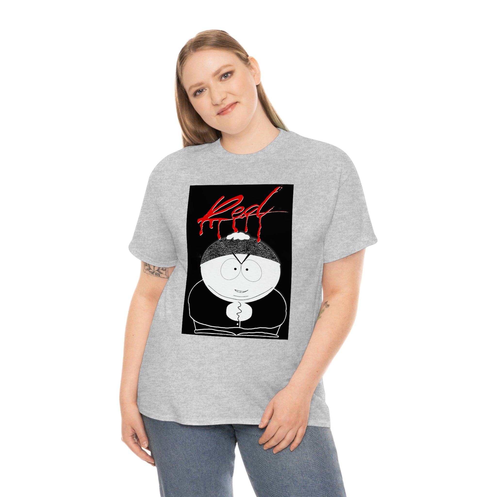 Playboi Cartman (Eric Cartman from South Park) Whole Lotta Red Album Cover - Unisex Heavy Cotton Tee