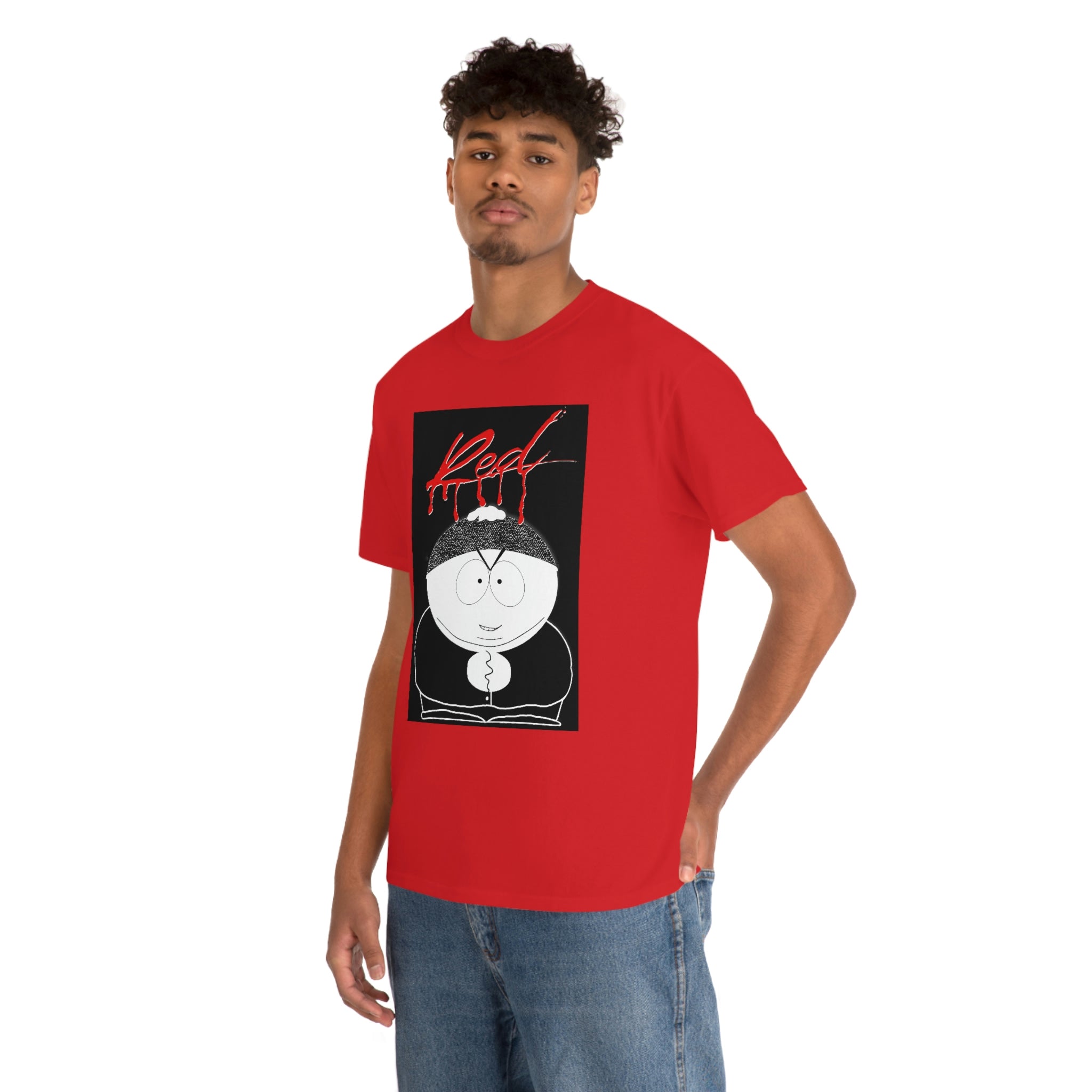 Playboi Cartman (Eric Cartman from South Park) Whole Lotta Red Album Cover - Unisex Heavy Cotton Tee