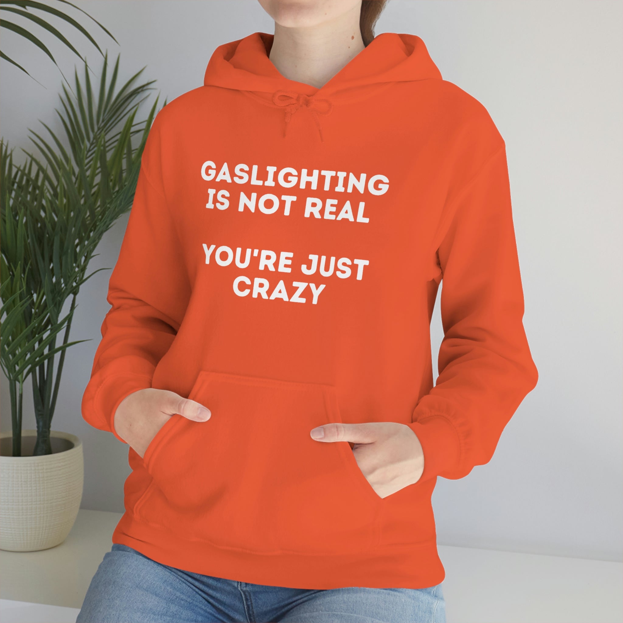 Gaslighting isn't real You're just crazy - Unisex Heavy Blend™ Hooded Sweatshirt - ALL COLORS