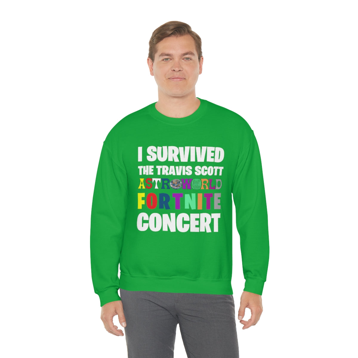 I SURVIVED THE TRAVIS SCOTT FORTNITE CONCERT - Unisex Heavy Blend™ Crewneck Sweatshirt