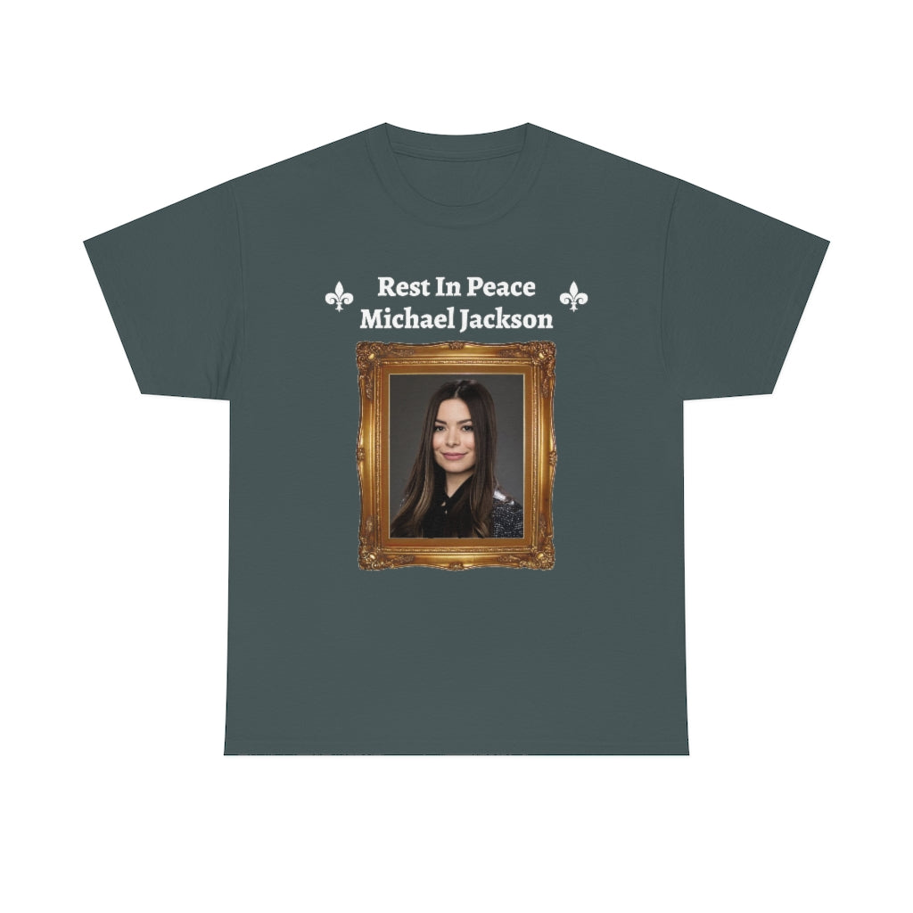 Rest In Peace Michael Jackson (Miranda Cosgrove from iCarly) - Unisex Heavy Cotton Tee - All Colors