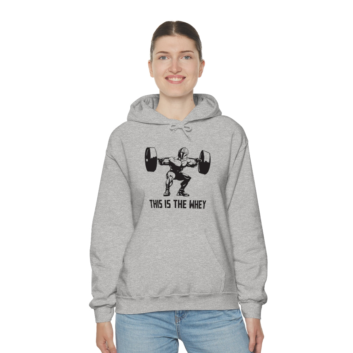 This is the Whey - Unisex Heavy Blend™ Hooded Sweatshirt