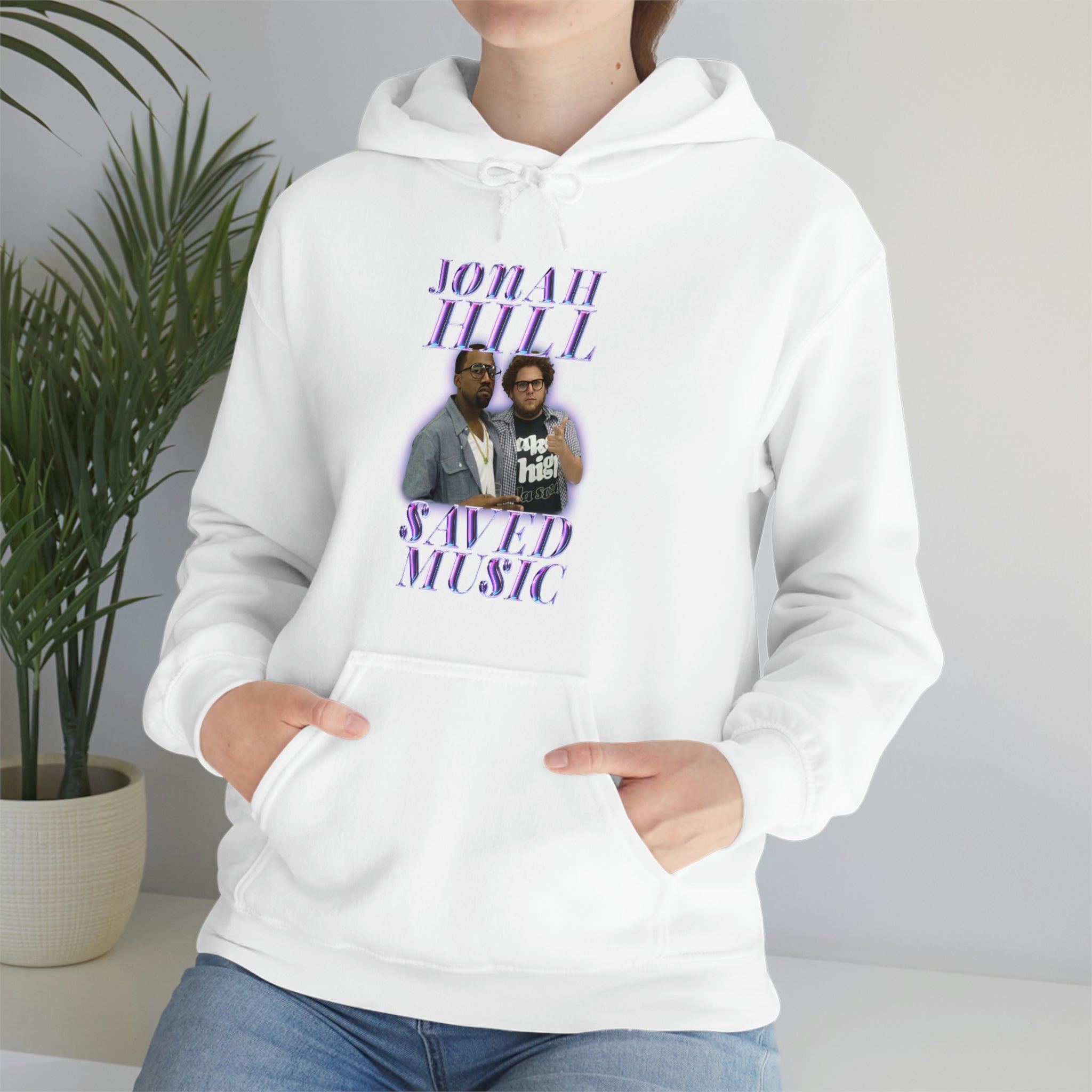 JONAH HILL SAVED MUSIC (KANYE) - Unisex Heavy Blend™ Hooded Sweatshirt