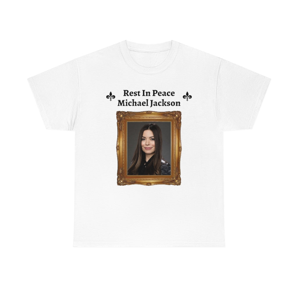 Rest In Peace Michael Jackson (Miranda Cosgrove from iCarly) - Unisex Heavy Cotton Tee - All Colors