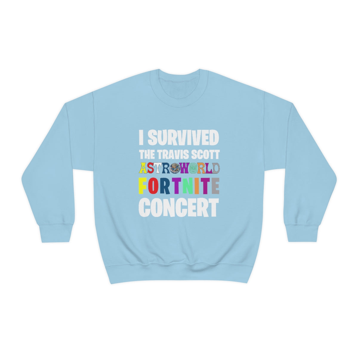 I SURVIVED THE TRAVIS SCOTT FORTNITE CONCERT - Unisex Heavy Blend™ Crewneck Sweatshirt