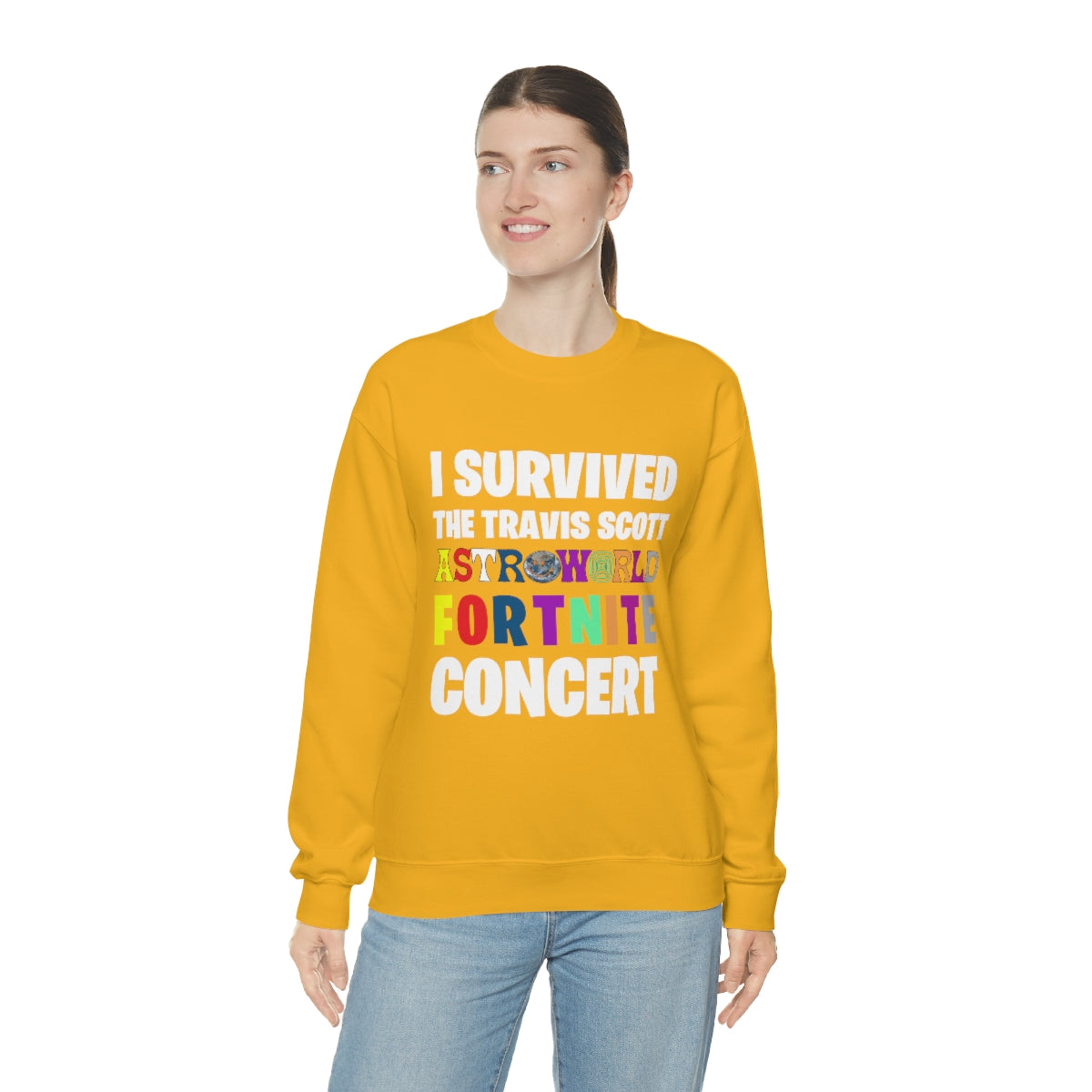 I SURVIVED THE TRAVIS SCOTT FORTNITE CONCERT - Unisex Heavy Blend™ Crewneck Sweatshirt