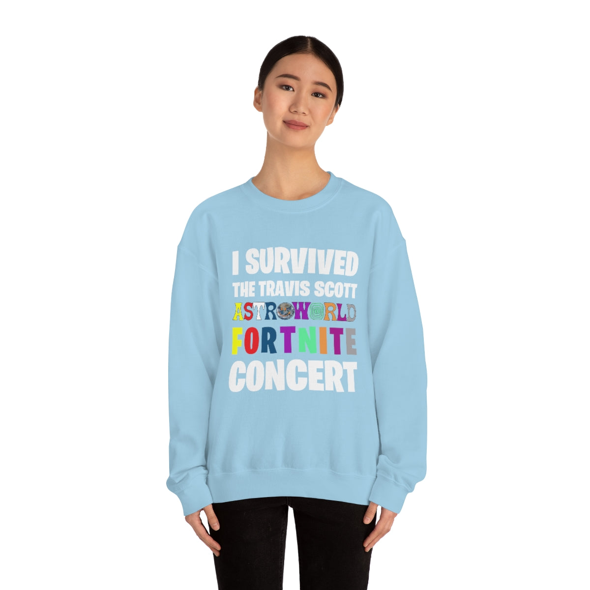 I SURVIVED THE TRAVIS SCOTT FORTNITE CONCERT - Unisex Heavy Blend™ Crewneck Sweatshirt