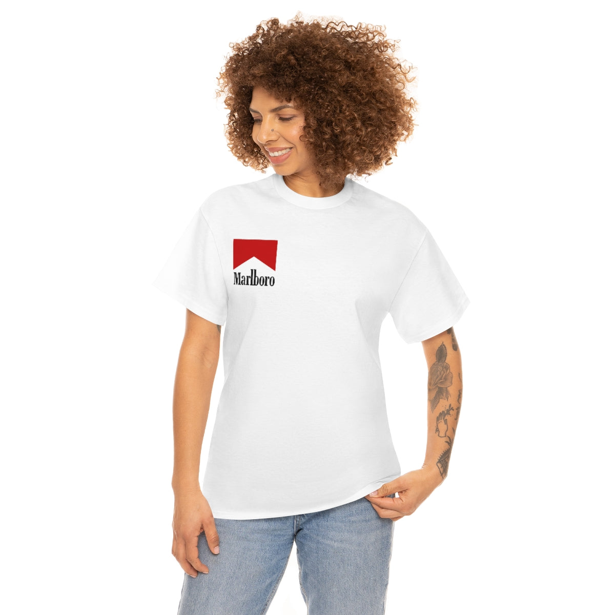 Marlboro Quit Vaping (design on back) - Unisex Heavy Cotton Tee - All Colors