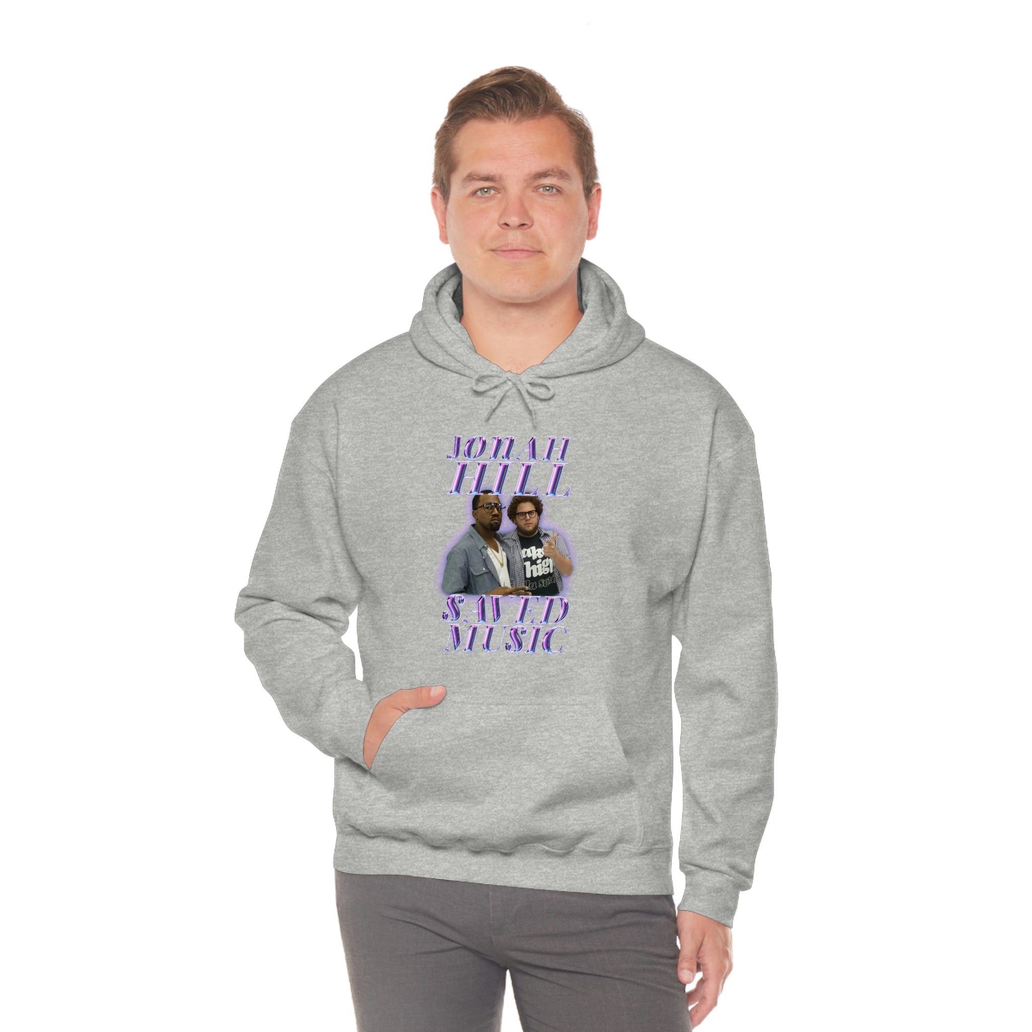 JONAH HILL SAVED MUSIC (KANYE) - Unisex Heavy Blend™ Hooded Sweatshirt