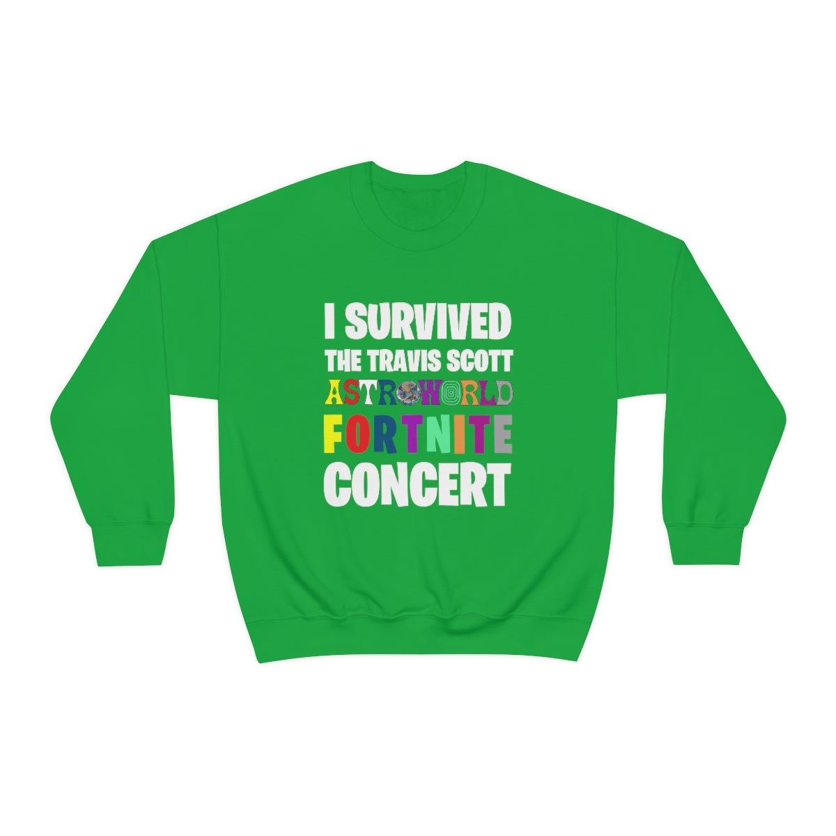 I SURVIVED THE TRAVIS SCOTT FORTNITE CONCERT - Unisex Heavy Blend™ Crewneck Sweatshirt