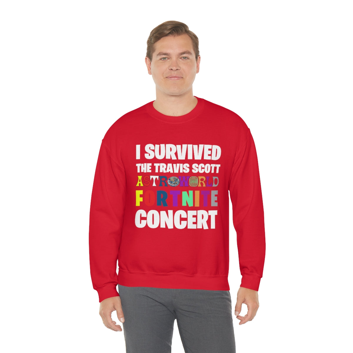 I SURVIVED THE TRAVIS SCOTT FORTNITE CONCERT - Unisex Heavy Blend™ Crewneck Sweatshirt