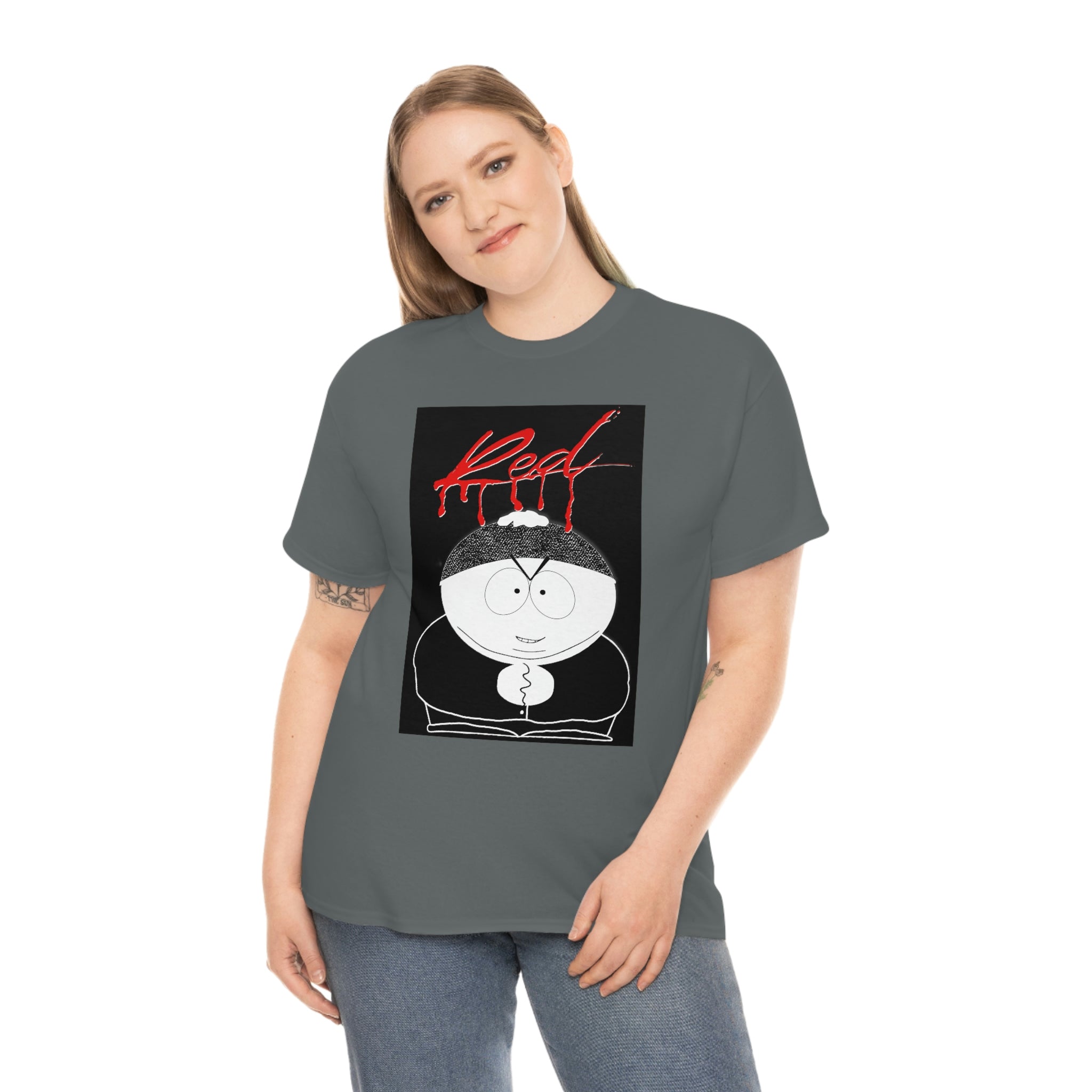 Playboi Cartman (Eric Cartman from South Park) Whole Lotta Red Album Cover - Unisex Heavy Cotton Tee