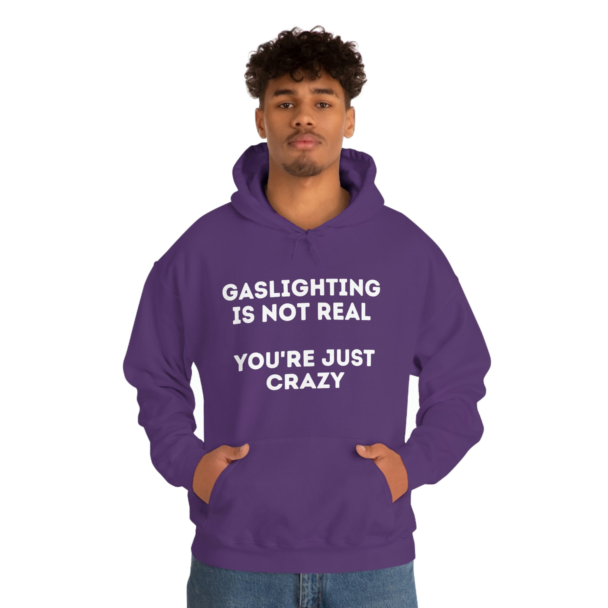 Gaslighting isn't real You're just crazy - Unisex Heavy Blend™ Hooded Sweatshirt - ALL COLORS