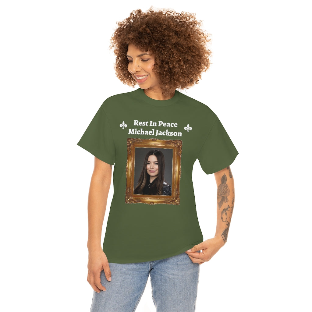 Rest In Peace Michael Jackson (Miranda Cosgrove from iCarly) - Unisex Heavy Cotton Tee - All Colors