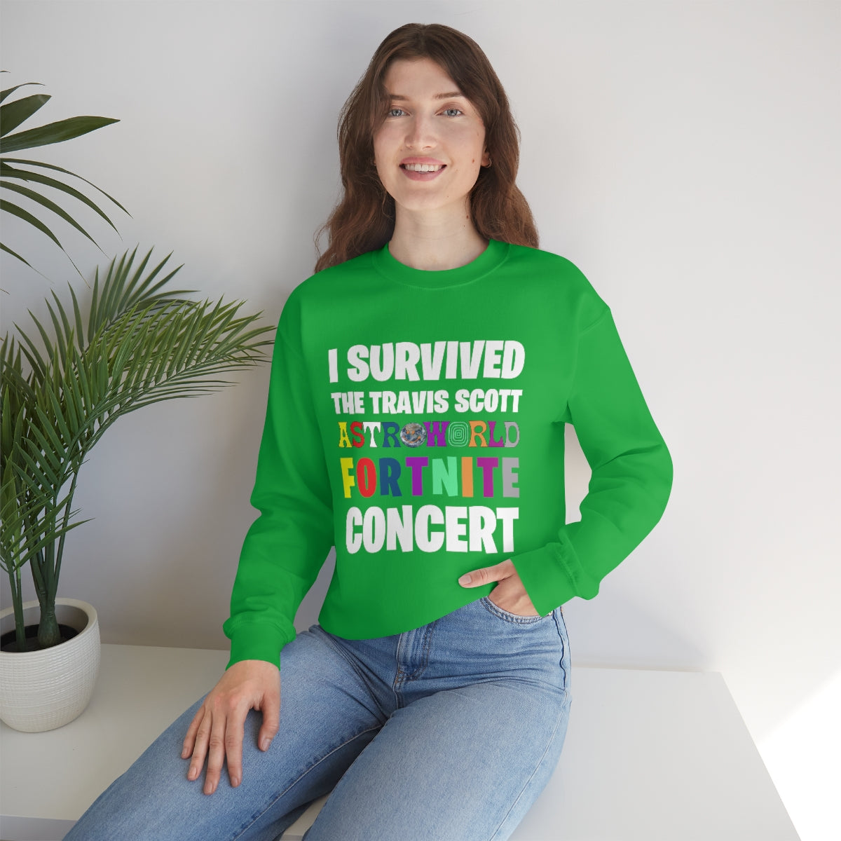 I SURVIVED THE TRAVIS SCOTT FORTNITE CONCERT - Unisex Heavy Blend™ Crewneck Sweatshirt