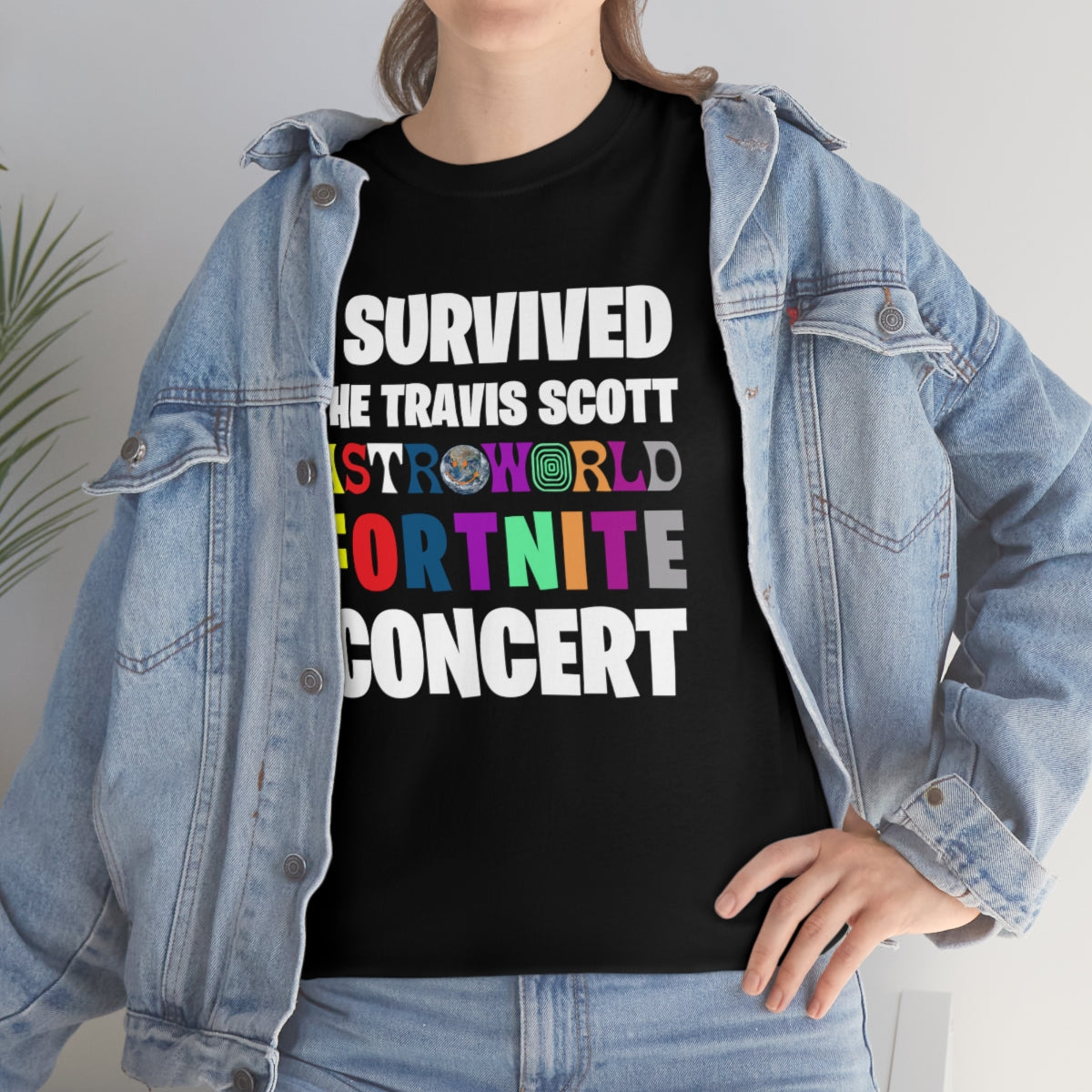 I SURVIVED THE TRAVIS SCOTT FORTNITE CONCERT - Unisex Heavy Cotton Tee - All Colors