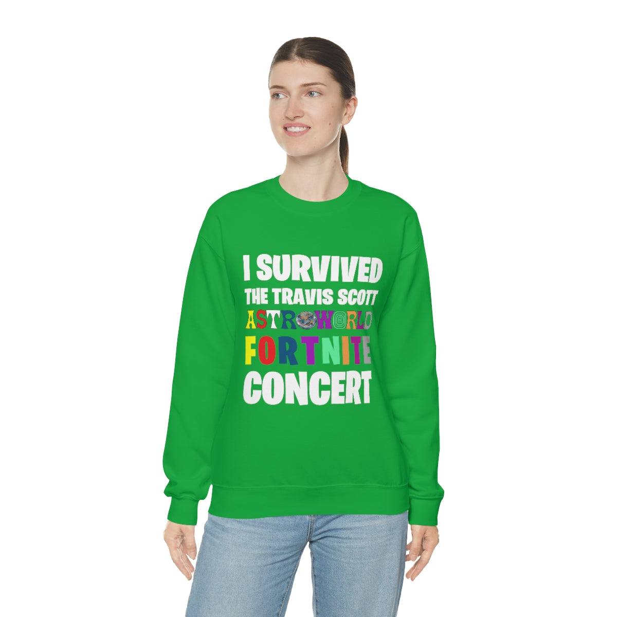 I SURVIVED THE TRAVIS SCOTT FORTNITE CONCERT - Unisex Heavy Blend™ Crewneck Sweatshirt