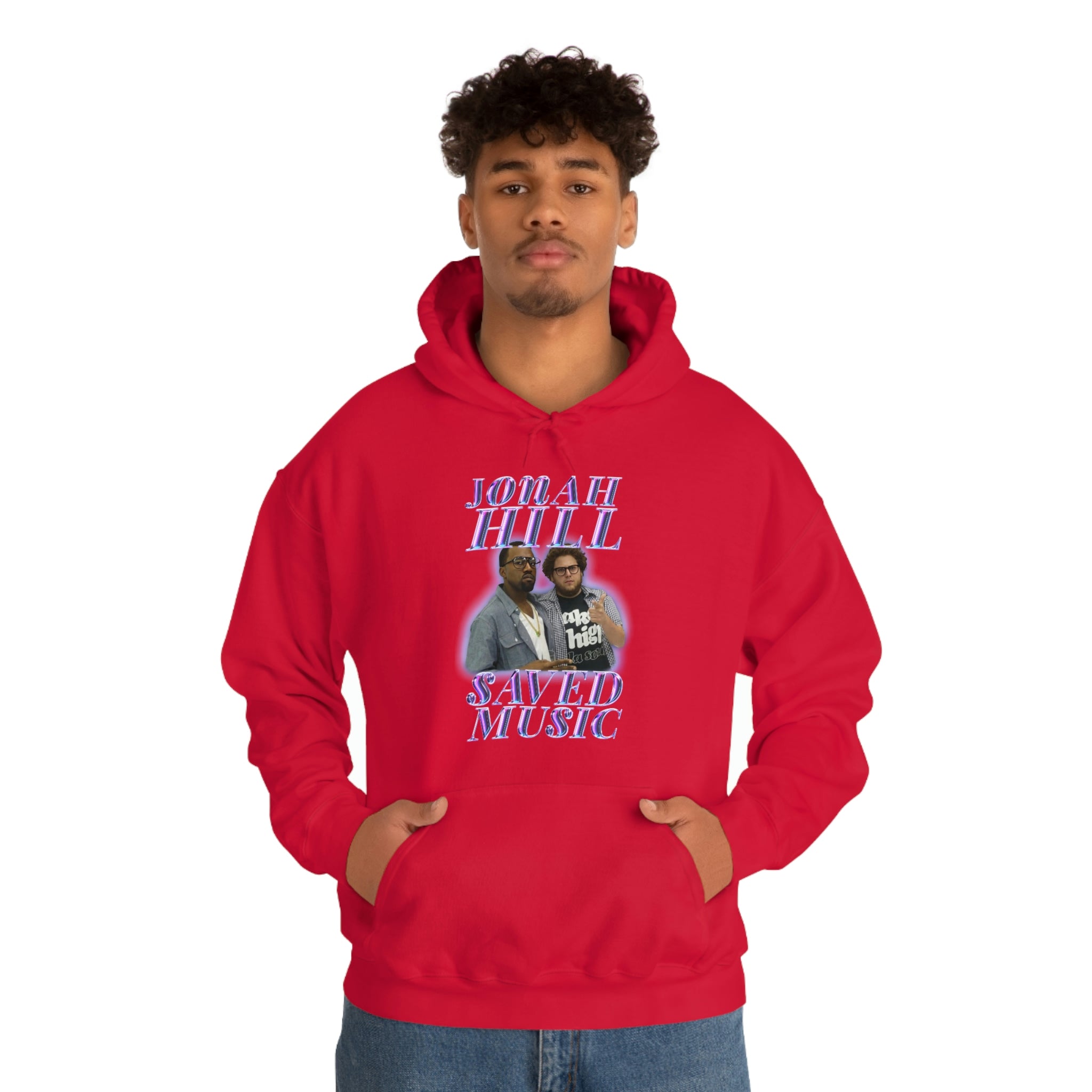 JONAH HILL SAVED MUSIC (KANYE) - Unisex Heavy Blend™ Hooded Sweatshirt