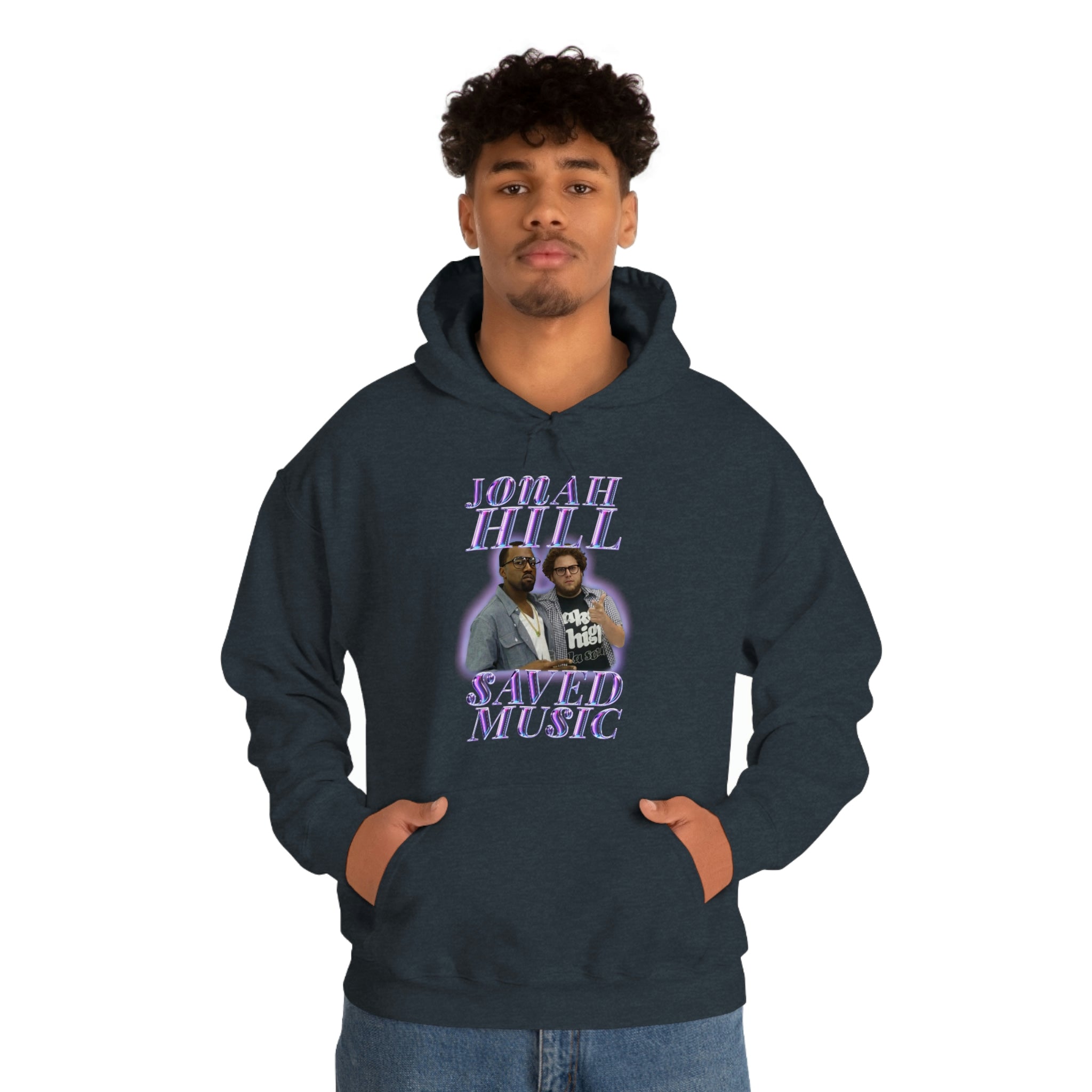 JONAH HILL SAVED MUSIC (KANYE) - Unisex Heavy Blend™ Hooded Sweatshirt