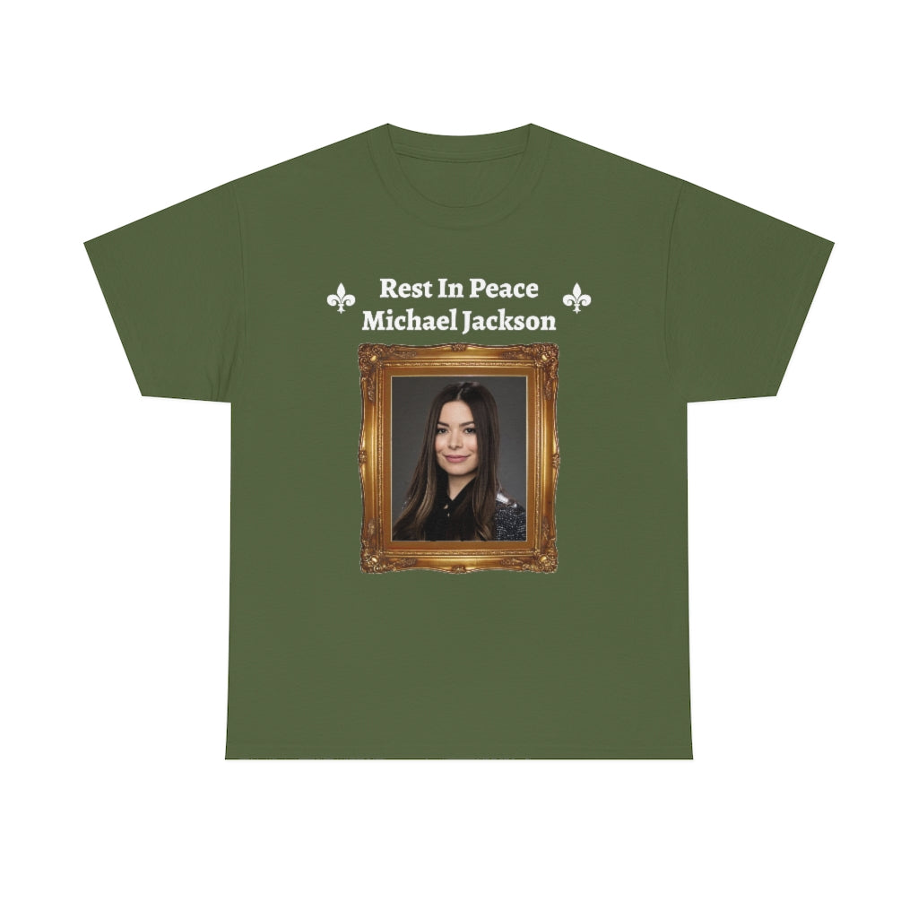 Rest In Peace Michael Jackson (Miranda Cosgrove from iCarly) - Unisex Heavy Cotton Tee - All Colors