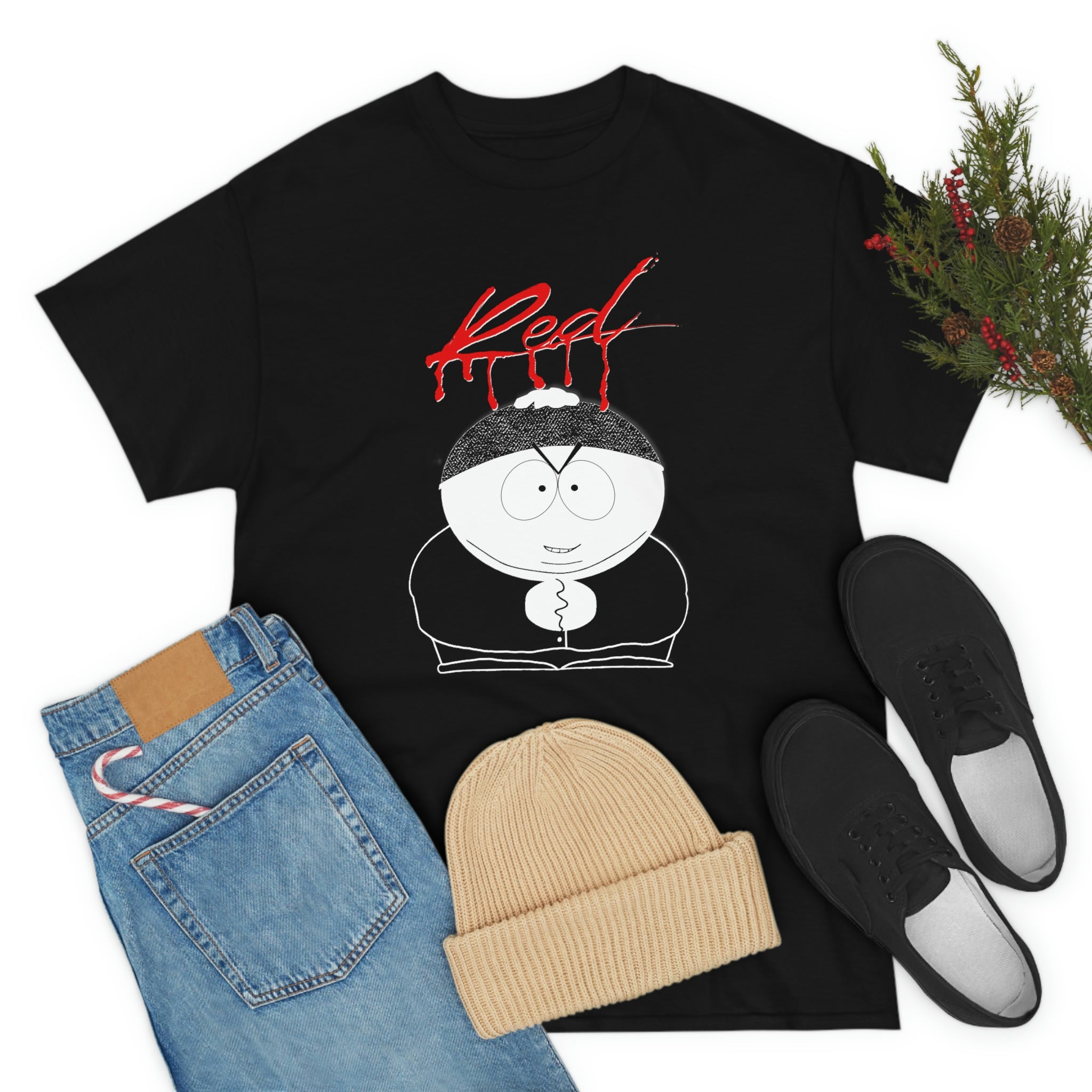 Playboi Cartman (Eric Cartman from South Park) Whole Lotta Red Album Cover - Unisex Heavy Cotton Tee