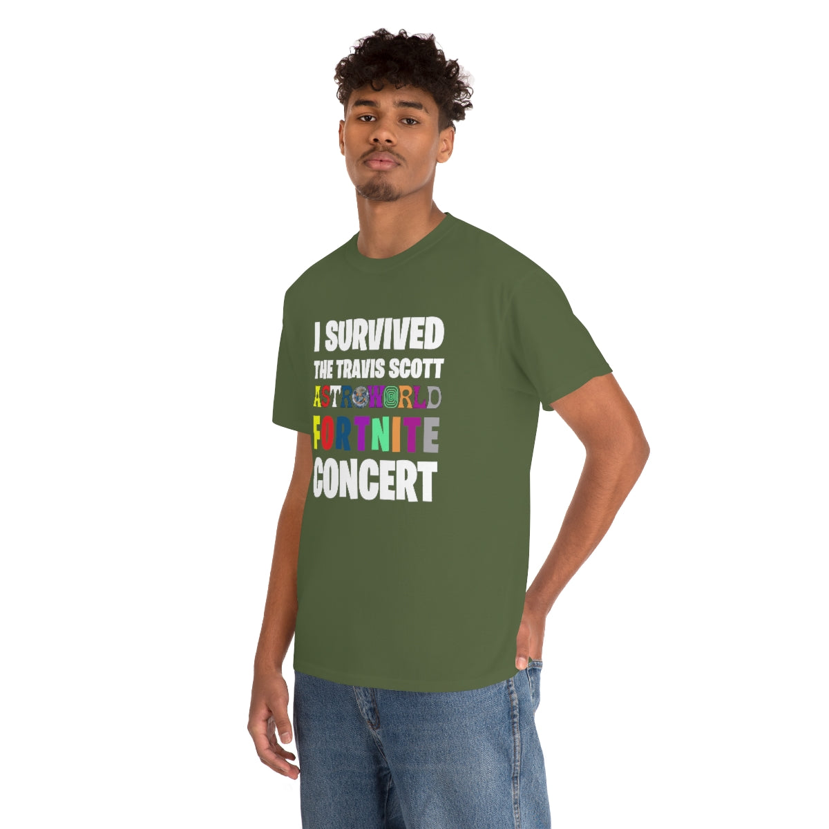 I SURVIVED THE TRAVIS SCOTT FORTNITE CONCERT - Unisex Heavy Cotton Tee - All Colors