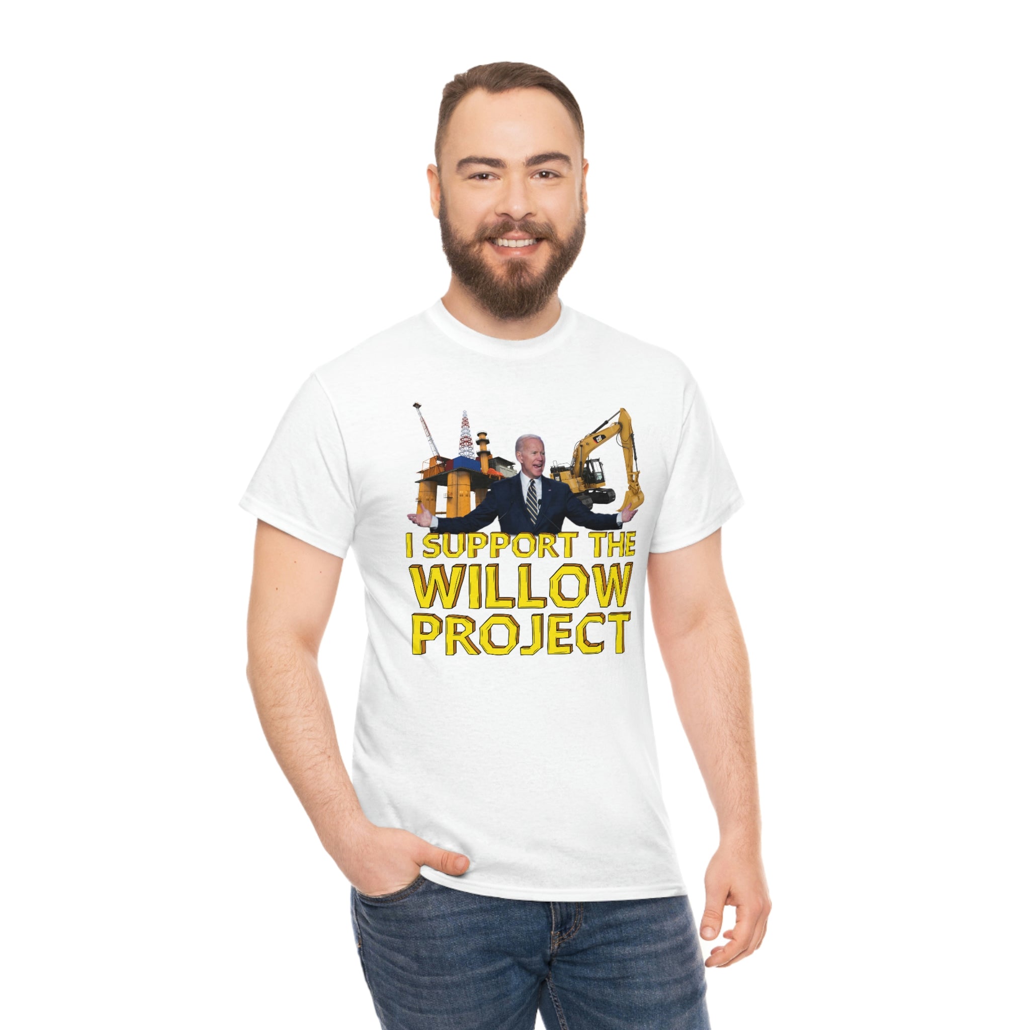 I Support the Willow Project (Biden) - Unisex Heavy Cotton Tee