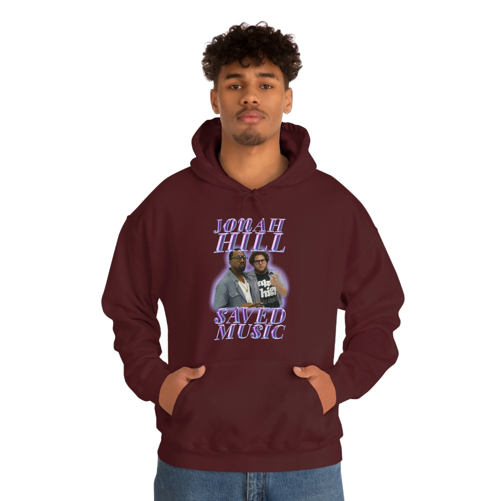 JONAH HILL SAVED MUSIC (KANYE) - Unisex Heavy Blend™ Hooded Sweatshirt