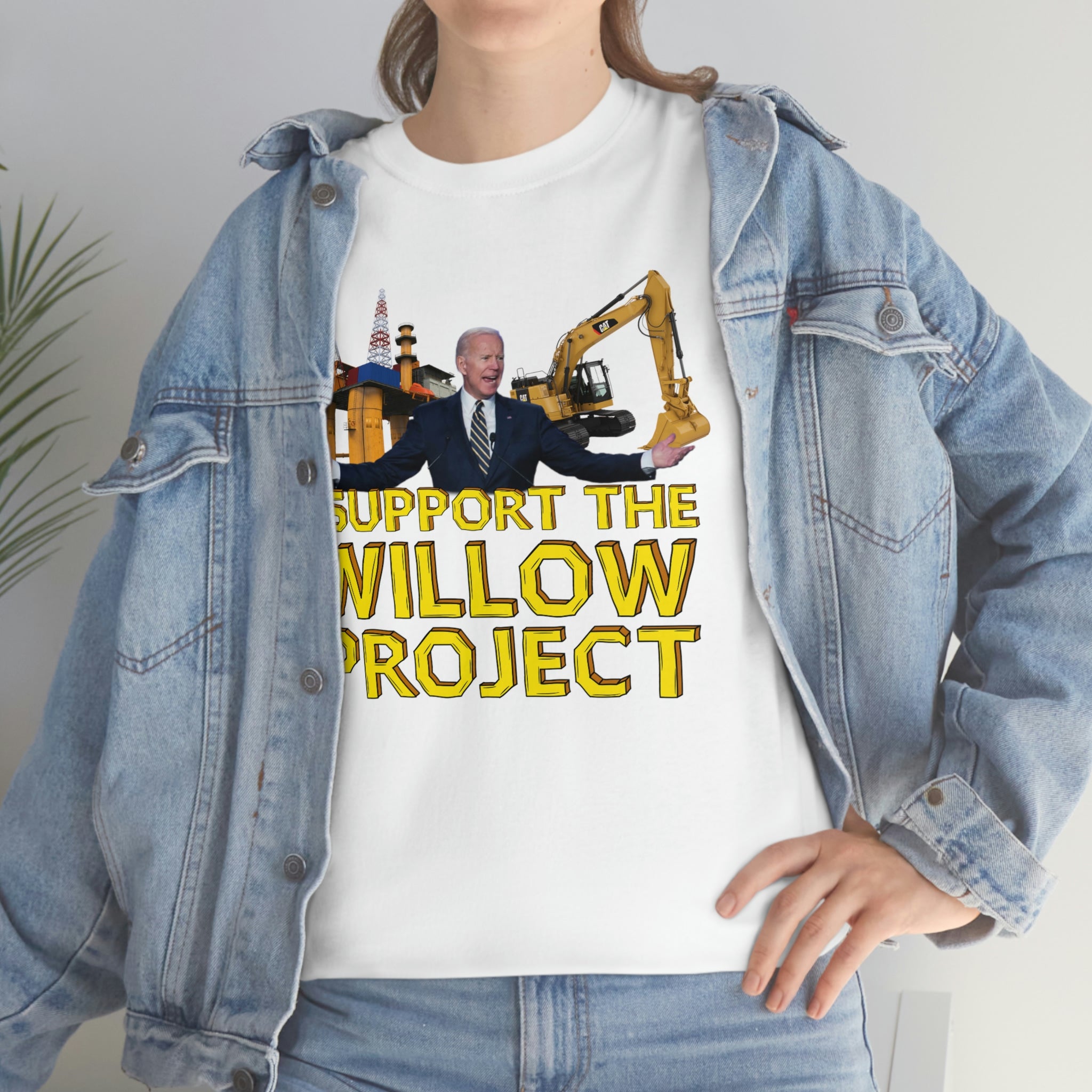 I Support the Willow Project (Biden) - Unisex Heavy Cotton Tee