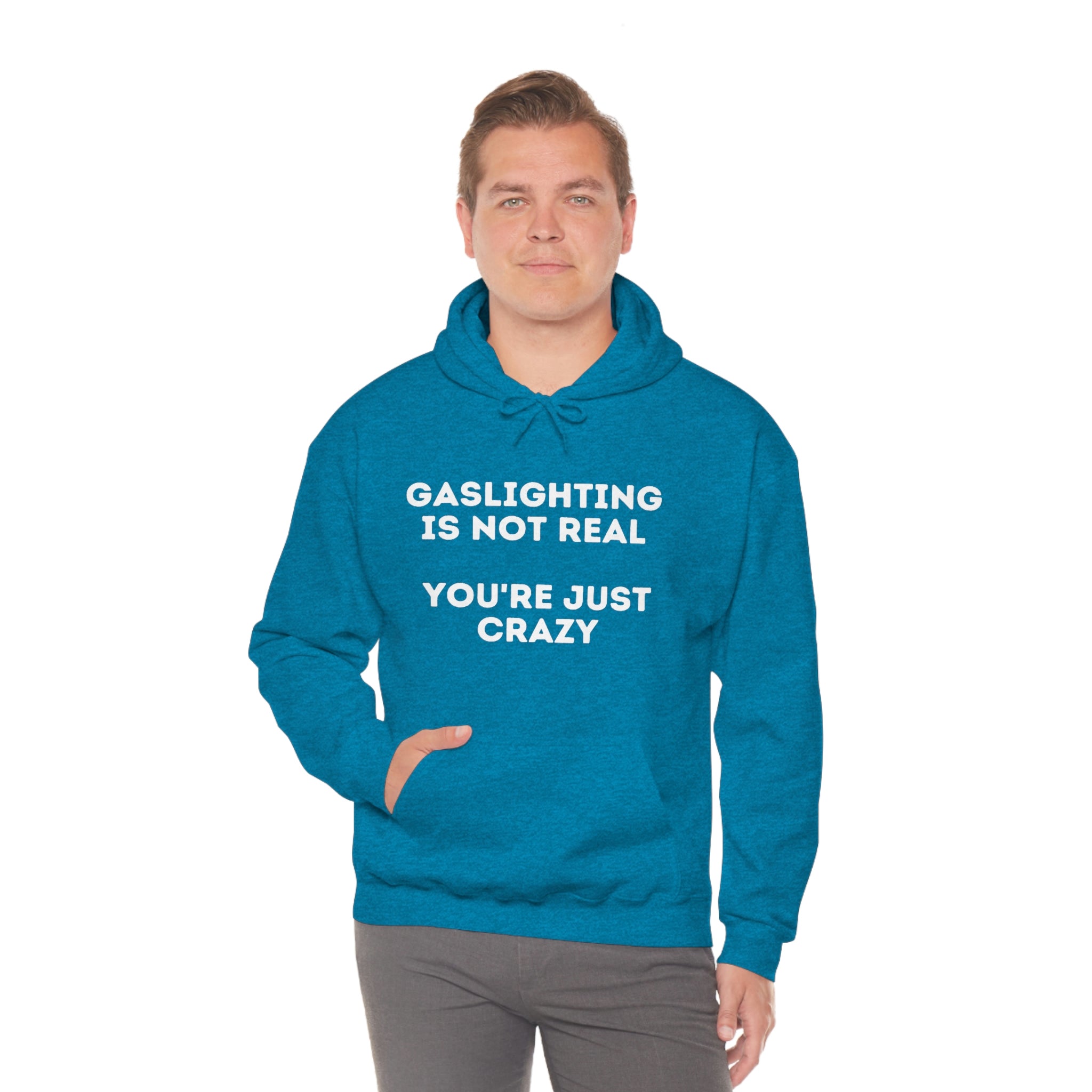 Gaslighting isn't real You're just crazy - Unisex Heavy Blend™ Hooded Sweatshirt - ALL COLORS