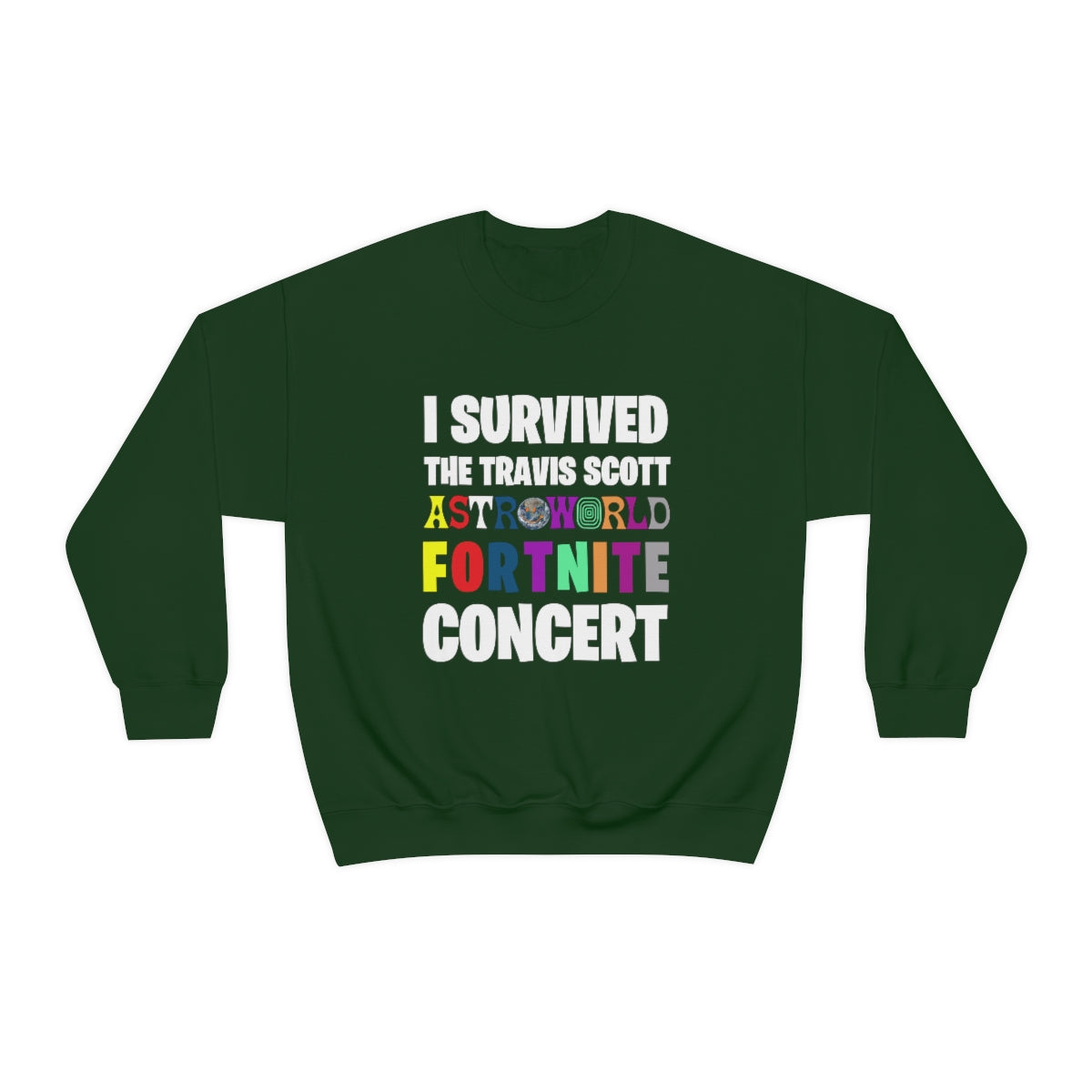 I SURVIVED THE TRAVIS SCOTT FORTNITE CONCERT - Unisex Heavy Blend™ Crewneck Sweatshirt